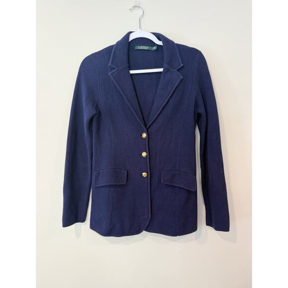 Lauren Ralph Lauren Womens Combed Cotton Blazer Size Small 2251 - Picture 4 of 9